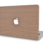 LuvCase Brown Wood Hard Shell Leather Case for New MacBook Air 13