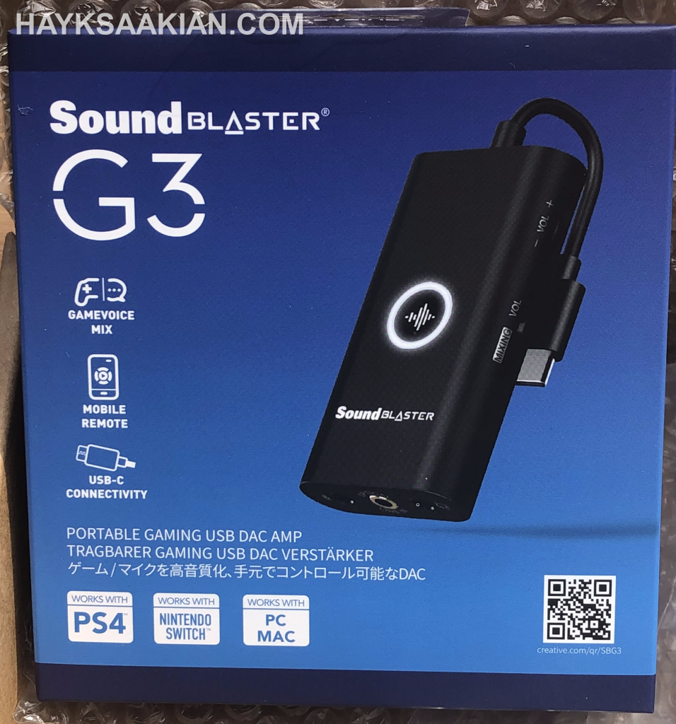 Creative Sound Blaster G3 Review Updated June 21 Hayk Saakian Creative Sound Blaster G3 Review Updated June 21 Hayk Saakian