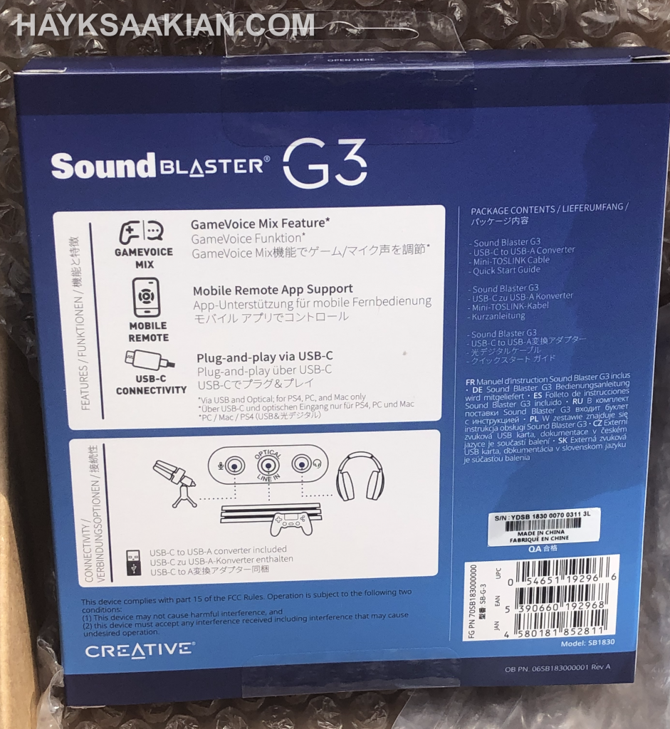 Creative Sound Blaster G3 Review Updated June 21 Hayk Saakian