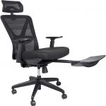 Bonzy Home Reclining Office Chair With Black Footrest