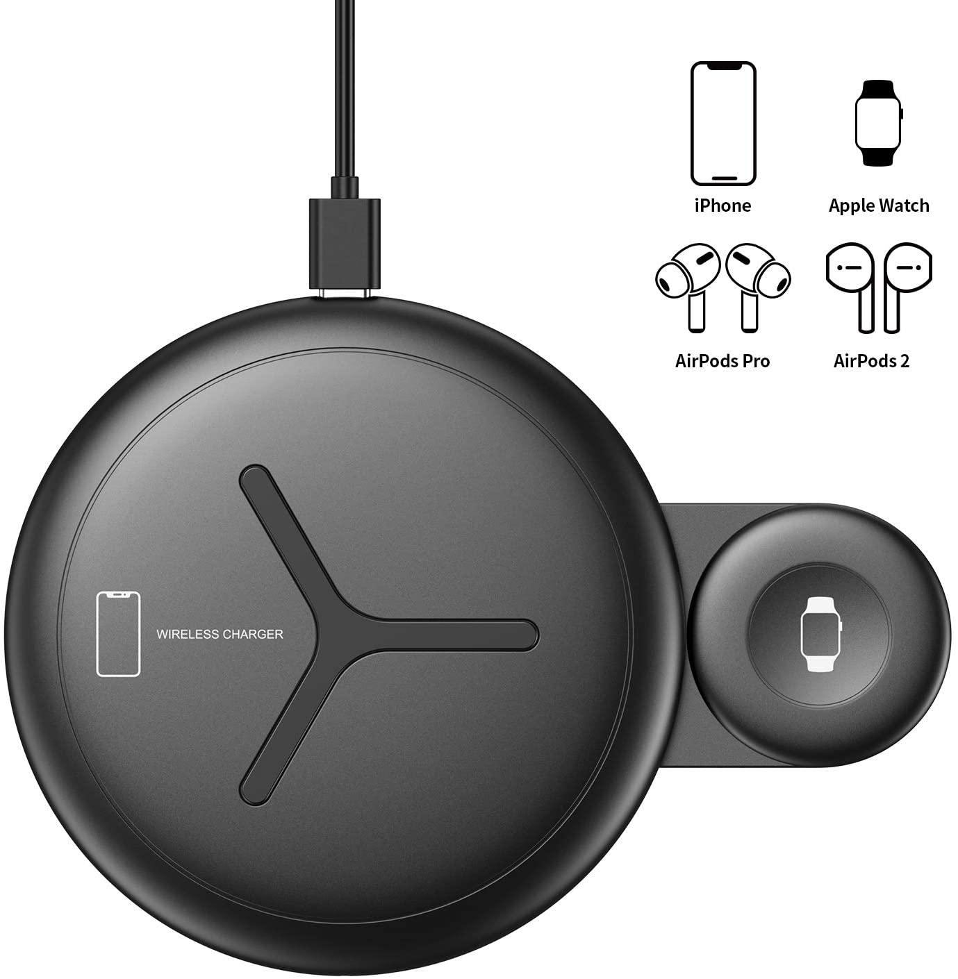 Nalwort 2 In 1 Wireless Charger