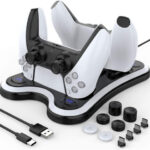 heystop newest ps5 dualsense controller charging station