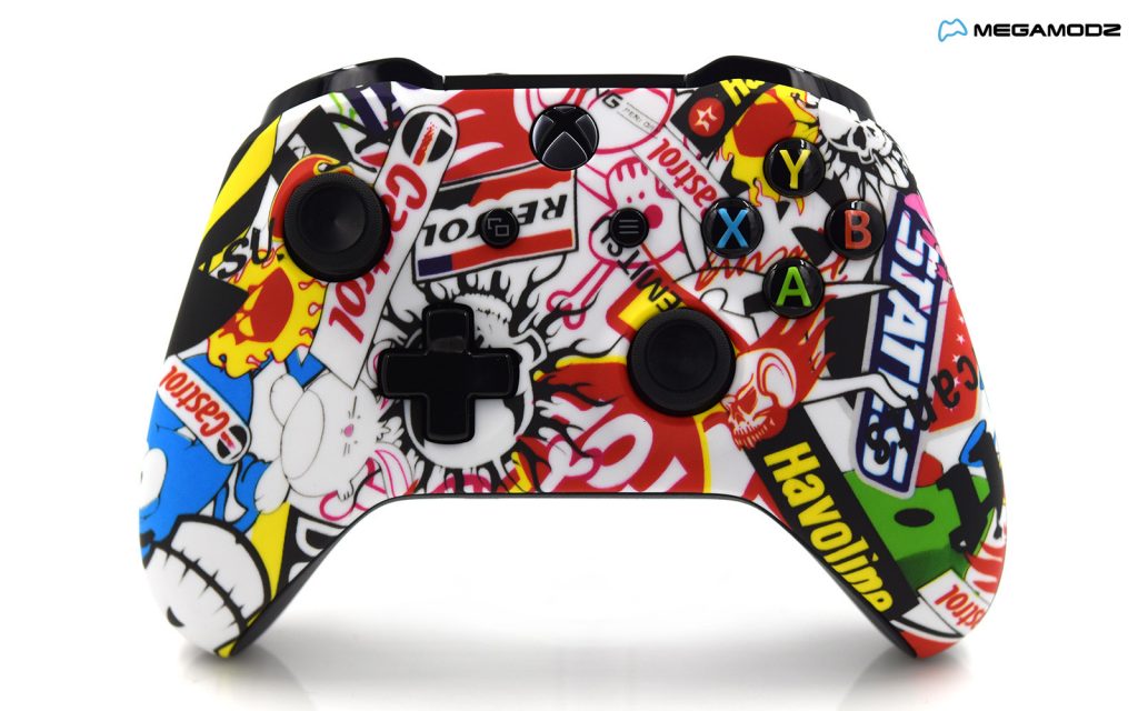 Xbox One S Sticker Bomb Custom Modded Controller