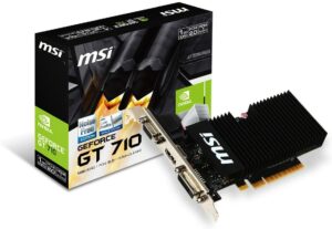 Msi Gaming Geforce Gt 710 1gb Gdrr3 64 Bit Hdcp Support Directx 12 Opengl 4.5 Heat Sink Low Profile Graphics Card