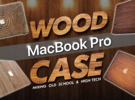 wood macbook pro case mixing old school and high tech