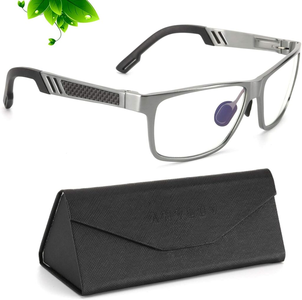 anyluv metal framed lightweight gaming glasses