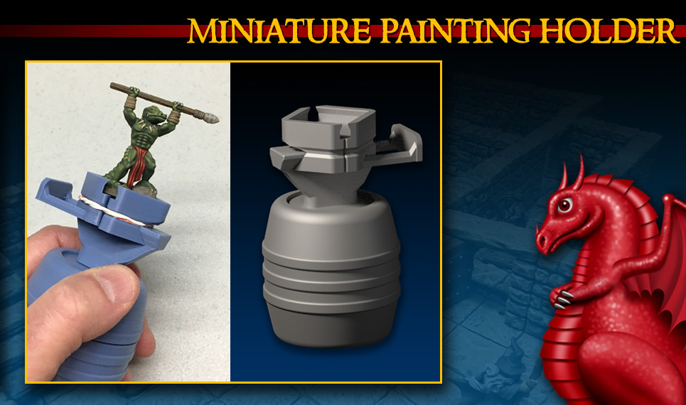 miniature painting holder from fat dragon games for dungeons and dragons