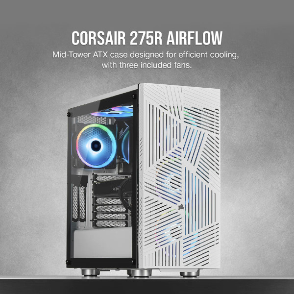 corsair 275 airflow mid tower gaming case 2