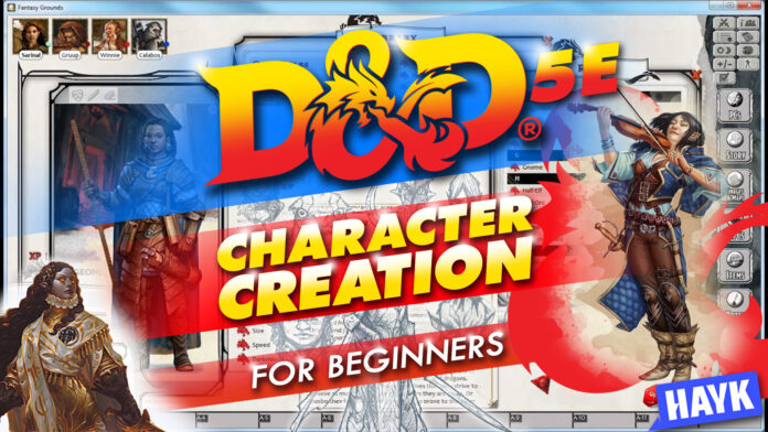 d&d 5e character creation walkthrough for beginners