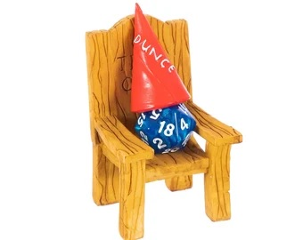 DnD Dice Jail - Time Out Chair & Dunce Hat