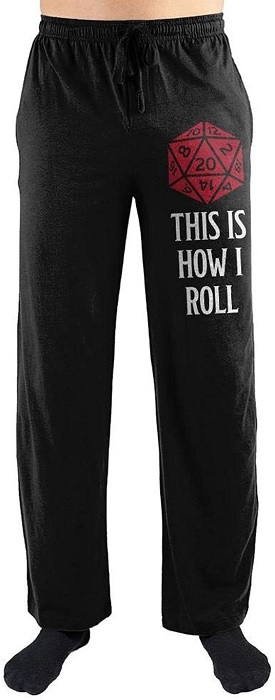 Mens Dungeons and Dragons Black Pajamas Dungeons and Dragons Sleep Pajama Pants