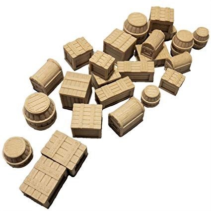 Extruded Gaming Tawny Crates and Barrels