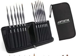 ARTISTIK Miniature Painting Kit with 13 Micro-Detail Brushes