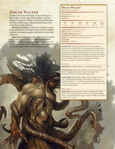 Picture of a DND monster called Dream Walker