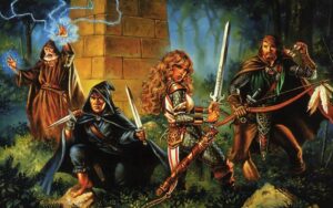 An image of a classic D&D party