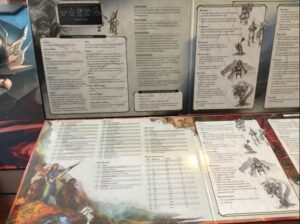 An image of D&D's rule sheets